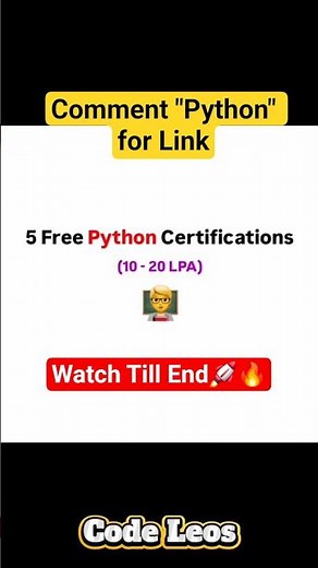 FREE Python Certifications from Microsoft, Google & More! 🌍🚀 #shorts #python #learnpython #skills