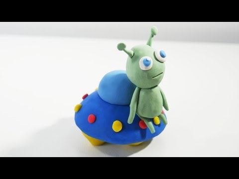 How to Make a Clay Alien and UFO Easily Step by Step
