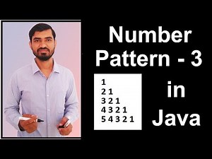 Number Pattern - 3 Program (Logic) in Java by Deepak