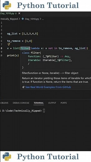 How to Filter Out Several Items From a List | Python Tutorial
