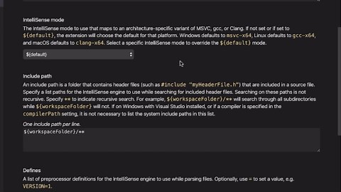 Configure C++ IntelliSense in Visual Studio Code