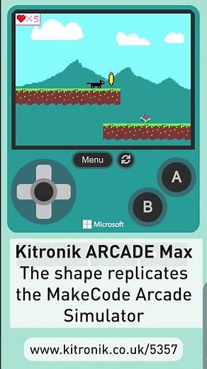 The ARCADE Max replicates the shape of the MakeCode Arcade simulator! #retrogaming #gaming #makecode