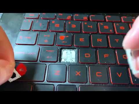 MSI laptop keyboard retainer clip & rubber spring glue replacement