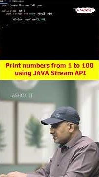 How do you print numbers from 1 to 100 using Java Stream API? | Ashok IT#codinginterview #java