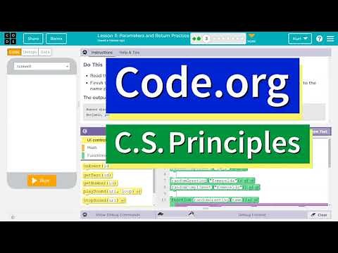 Code.org Lesson 3.2 Parameters and Return Practice | Tutorial with Answers | Unit 7 CSP 2025-2026
