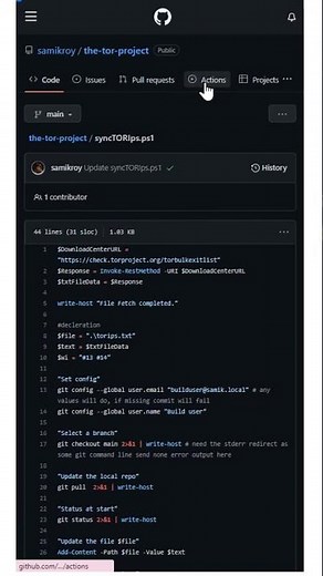 Run a PowerShell script from GitHub Actions