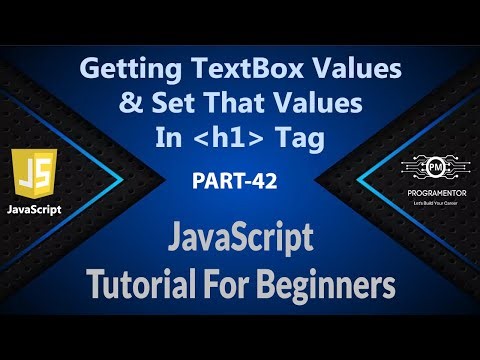 42 | How To Get The TextBox Values And Set it inside h1 Tag Using JavaScript | innerHtml (Hindi/Urdu