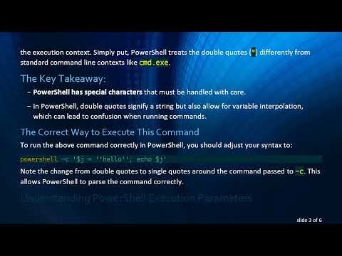 Understanding PowerShell -c and Other Execution Parameters for Better Script Execution