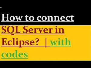 connect sql server with eclipse