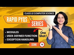 QUESTIONS | PYQs | Python MODULES | FUNCTIONS | EXCEPTION HANDLING | Class 12 Computer Science