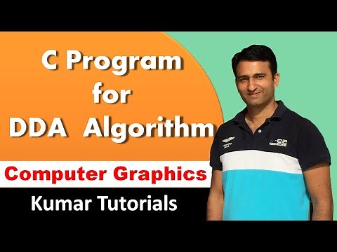 C Program for DDA Algorithm | DDA Line Drawing Algorithm | Kumar Tutorials