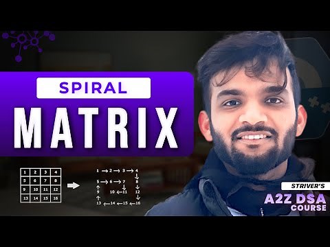 Spiral Traversal of a Matrix | Spiral Matrix