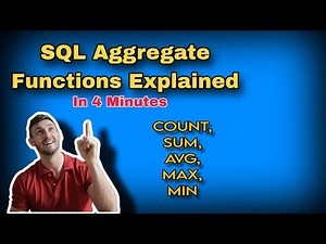 SQL Aggregate Functions Tutorial | COUNT, SUM, AVG, MAX, MIN (SQL Server)