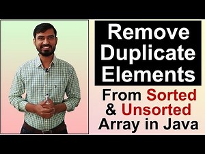 Remove Duplicate Elements from Sorted and Unsorted Array in Java (Hindi)