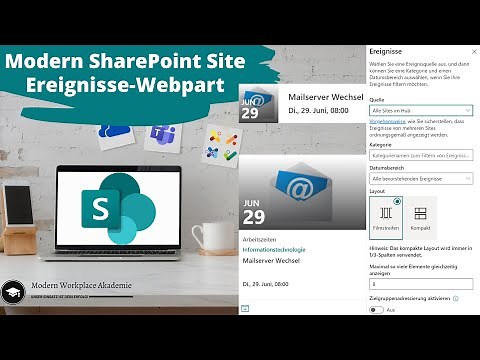 Modern SharePoint Site | 07 Das Ereignis-Webpart richtig einstellen und nutzen