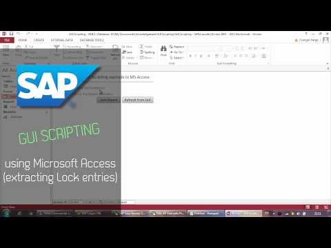 SAP GUI Scripting - Scripting from Access
