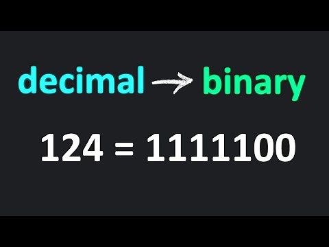 Convert decimal to binary EASY!