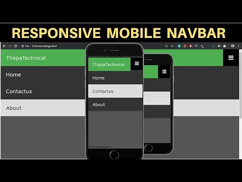 Create Responsive Mobile Navigation Menu with CSS and JavaScript