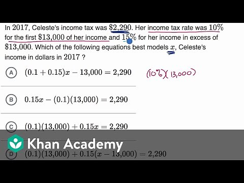Linear equation word problems — Harder example | Math | SAT | Khan Academy