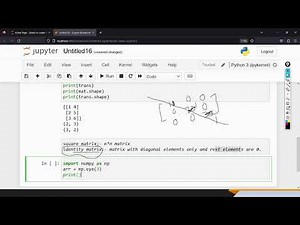 Numpy Tutorial in Python | Numpy Matrix Operations | Identity Matrix using Numpy