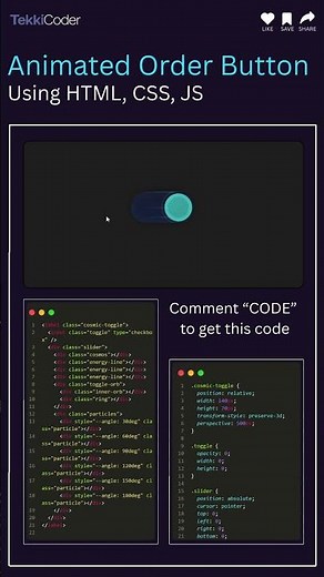 🔥 This Animated Button Will Blow Your Mind! | HTML CSS JavaScript Tutorial #Shorts #coding