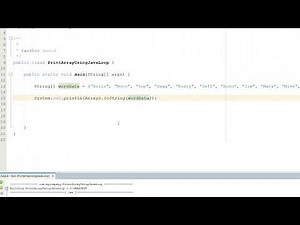 How to Print a String Array Using Java