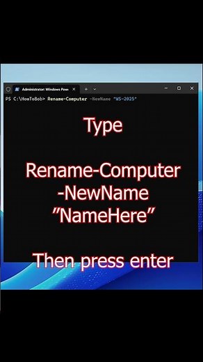 How to rename a computer with Powershell #powershell #windows #windows11 #microsoft #admin