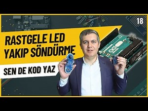 Arduino Dersleri 18: Arduino Random Led Yakmak Kodu , Random Led Blink Code