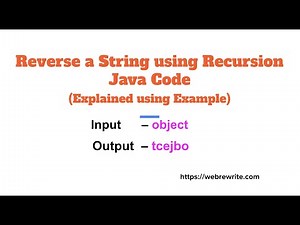 Java Program to Reverse a String using Recursion