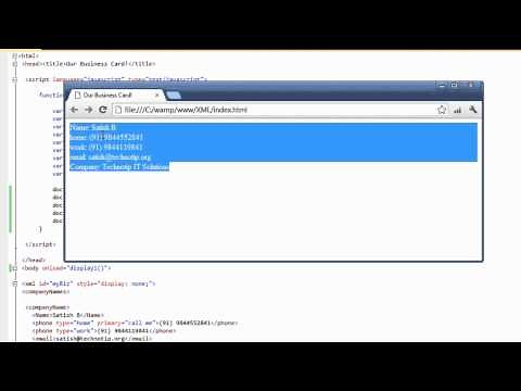 Display XML Data With DOM( innerHTML ): XML & Javascript