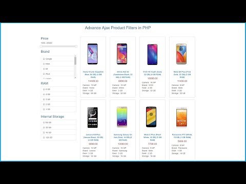 Advance Ajax Product Filters in PHP
