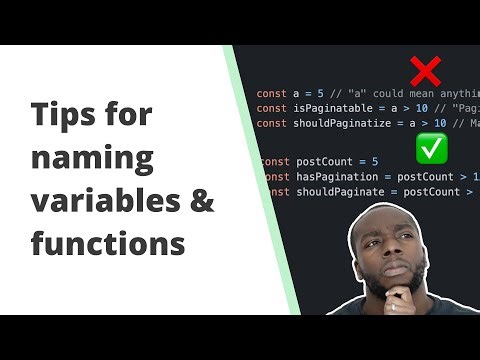 Tips for naming variables and functions in programming | Javascript