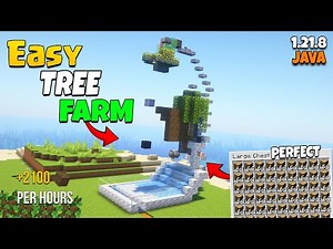 EASY Tree Farm Tutorial in Minecraft Java 1.21.8 & 9 ! 2100+ PER HOUR!