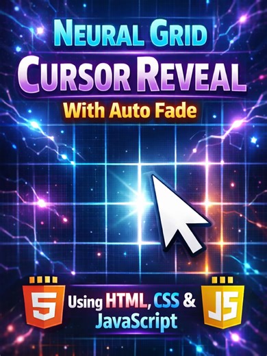 Neural Grid Cursor Animation with Auto Fade | HTML CSS JS #htmlcss #javascript #webdevelopment #frontend #frontenddeveloper #coding #programming #webdesign #uidesign #cssanimation #javascripteffects #cursoranimation #creativecoding #devtok #techtok #learncoding #fyp #foryou #foryoupage #viral #trending