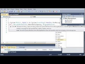 Visual Basic Tutorial - 40 - MessageBox Input