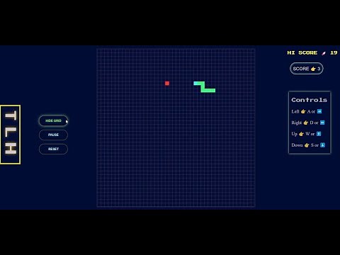Snake Game Using HTML Canvas and JavaScript