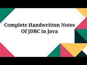 Complete Handwritten Easy Notes Of JDBC in java #java #jdbc #easy #notes
