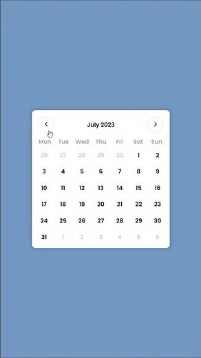 How To Make A Dynamic Calendar Using HTML CSS & JavaScript