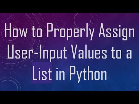 How to Properly Assign User-Input Values to a List in Python