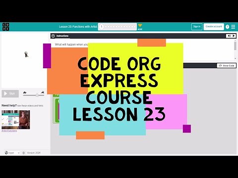Code.org Lesson 24 - Code Org Express Course Lesson 24 Functions with Artist - Course E Lesson 14