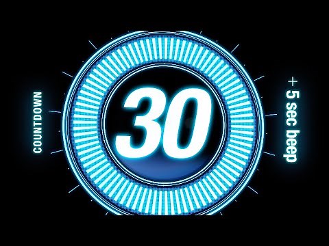 30 seconds Countdown Timer / with Beep Every 5 sec 🔵