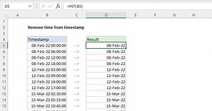 Remove time from timestamp