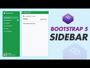 Master Bootstrap 5 in 2024 with This Simple Sidebar Trick