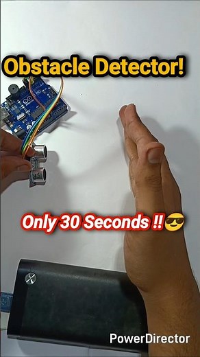 🔥DIY Arduino Ultrasonic Obstacle Detector ll Uno distance Sensor Project #arduinoprojects #shorts