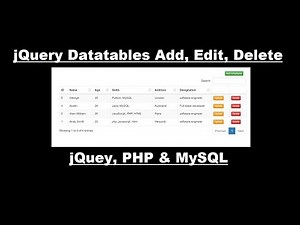 Datatables Live Records Update (List, Add, Edit, Delete) with jQuery, PHP & MySQL