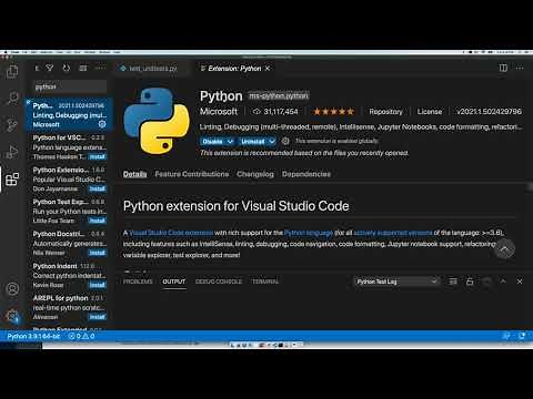 Setting up unit tests in Python with VSCode