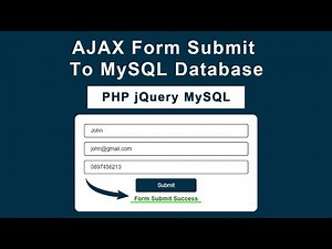 Ajax Form Submit to POST JSON Data in MySQL Database using PHP and AJAX