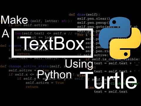 Python Turtle: Getting Text Input | Textbox with blinking cursor | Detect keys pressed by User