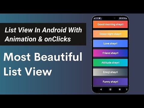 List view design in android studio | how to create listview in android studio | list view tutorial