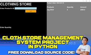 Cloth Store Management System Project in Python with Source Code